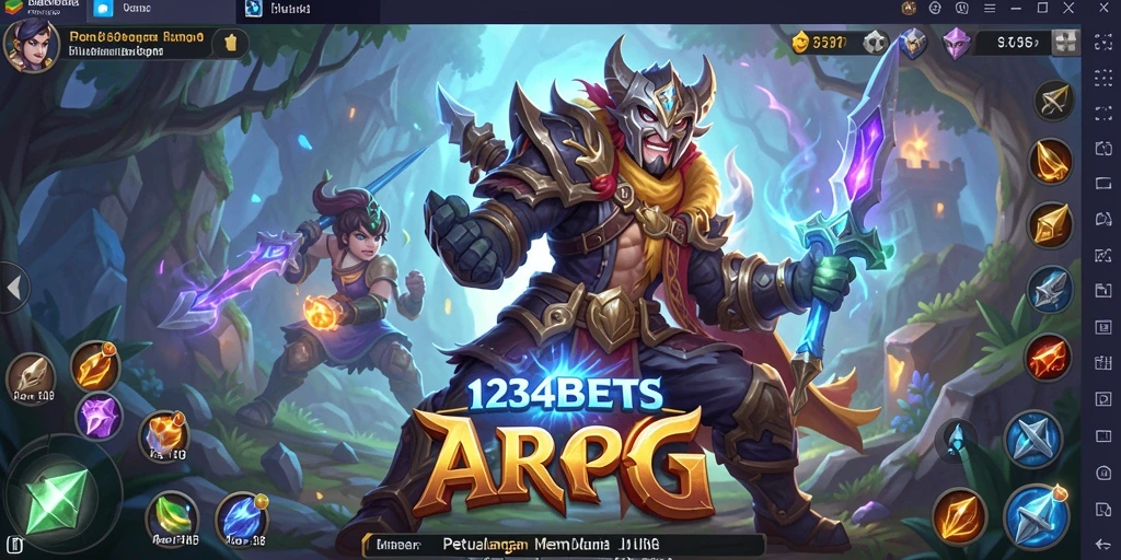 Tampilan aksinya yang menegangkan dalam game ARPG 1234BETS.