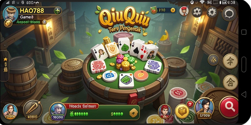 Screenshot gameplay HAO788 dengan grafis QiuQiu yang menarik.