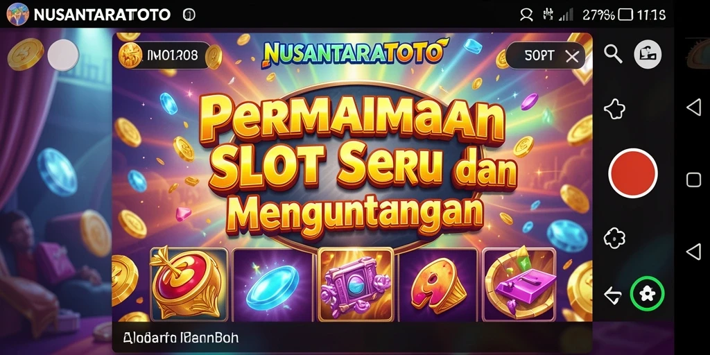 Screenshot gameplay menarik NUSANTARATOTO yang menunjukkan keseruan slot.