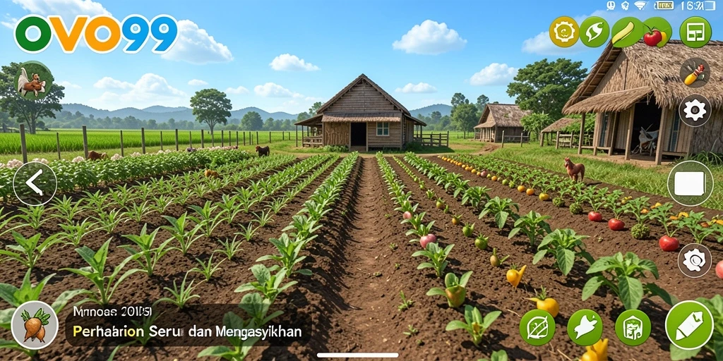 Tampilkan gameplay OVO99 yang seru dan interaktif dalam pengelolaan pertanian.