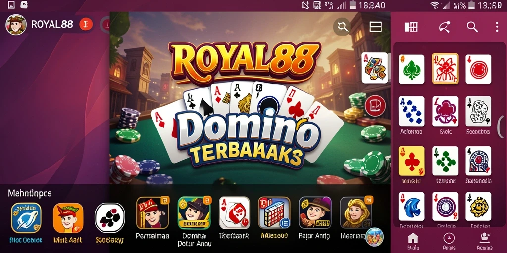 Tampilan menarik dari gameplay Domino di ROYAL88.