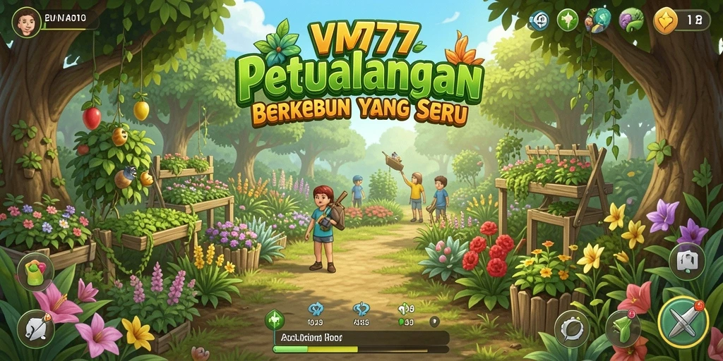 Screenshot utama VM777 menampilkan gameplay bertani yang seru dan interaktif.