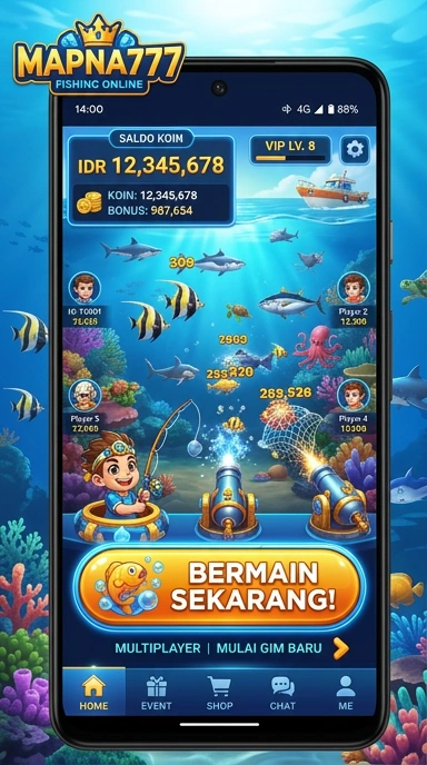 Tampilan antarmuka aplikasi mapna777 yang bersih dan sederhana.